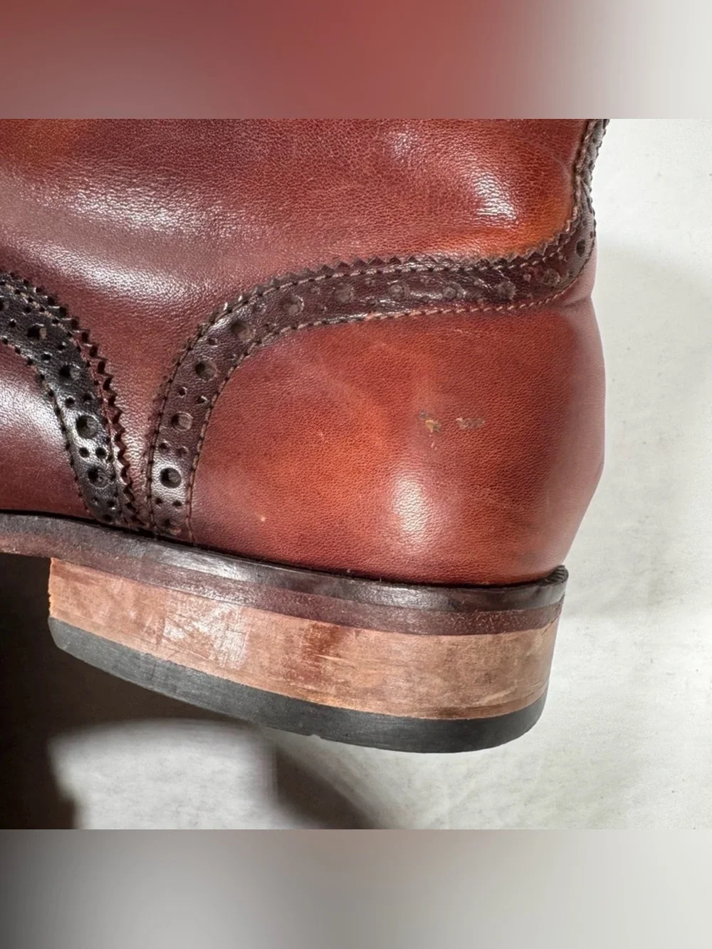 Cole Haan Brown Leather Williams Wingtip Lace Up Chukka Boots Men Size 10W